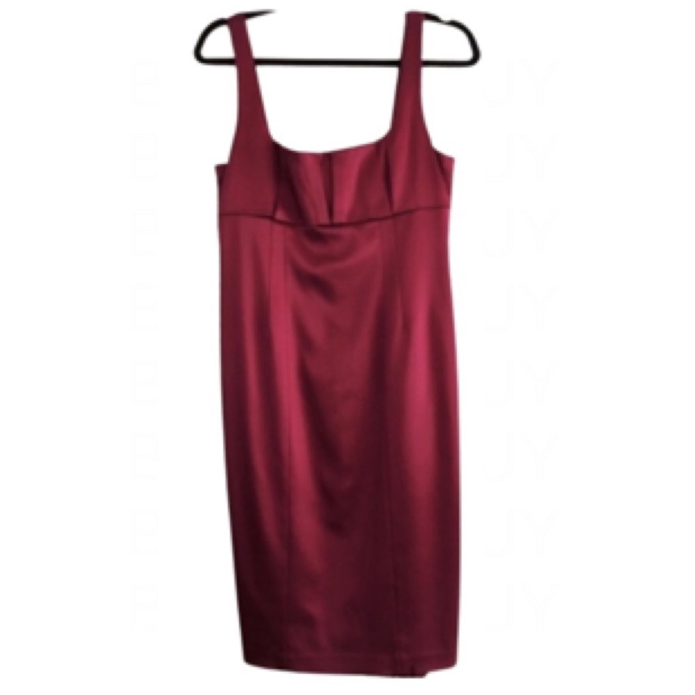 David Meister Cranberry Empire-Waist Cocktail Dress Size 8